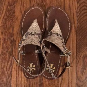 Tory Burch Snakeskin wedge sandal